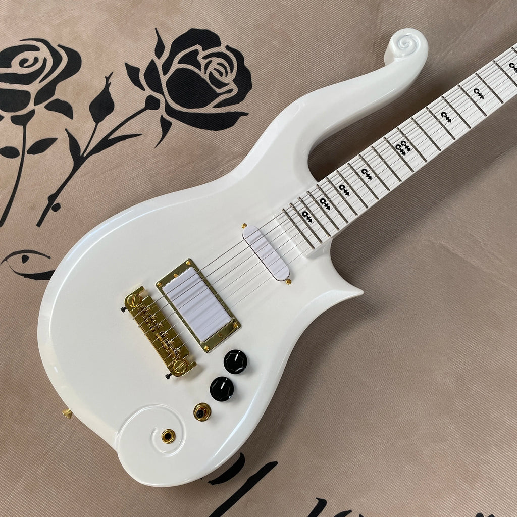 Guitarra eléctrica de 6 cuerdas guitarras blancas hardware dorado guitarra