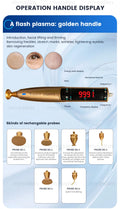 Máquina de Belleza 2 en 1 con Lápiz de Plasma de Ozono para Lifting Facial, Tensado de la Piel, Eliminación de Acné, Cicatrices y Arrugas, Instrumento Facial de Plasma