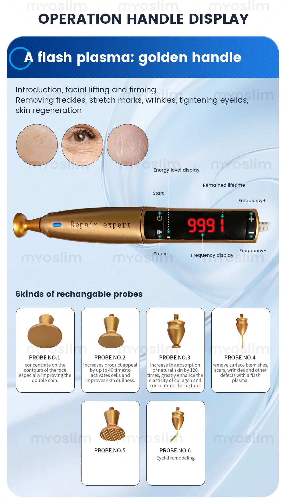 Máquina de Belleza 2 en 1 con Lápiz de Plasma de Ozono para Lifting Facial, Tensado de la Piel, Eliminación de Acné, Cicatrices y Arrugas, Instrumento Facial de Plasma