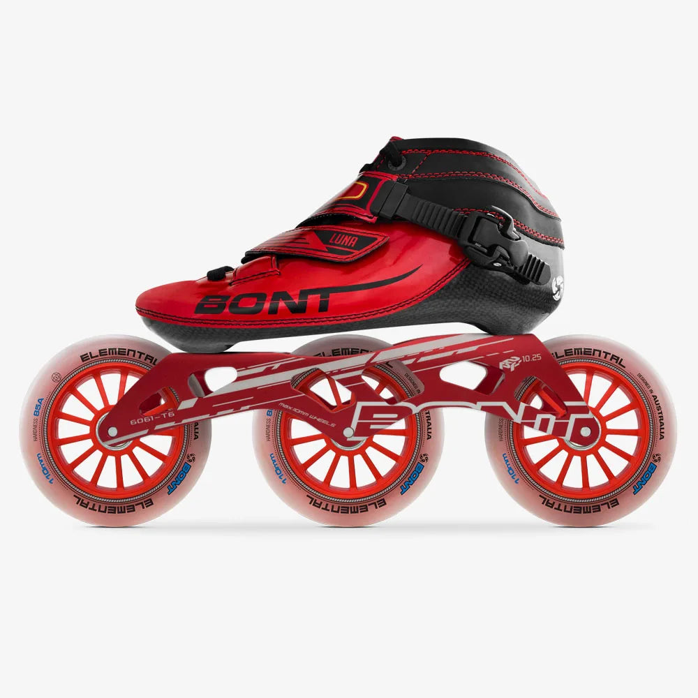 100% patines de velocidad BONT originales LUNA 2PT patín en línea botas de fibra de carbono termomoldables patines de carreras tipos niños adultos