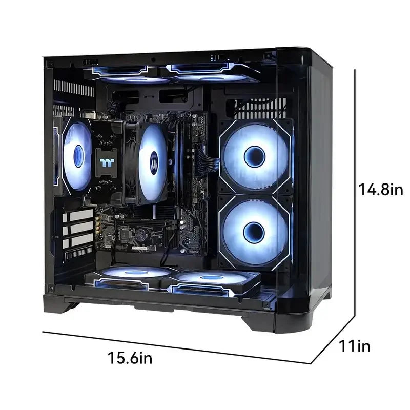 PC de juegos Aotesier, AMD Ryzen 5 5600GT 3.9GHz, 16GB (8G*2) DDR3 3200, SSD de 512GB, ARGB, 7 ventiladores, Windows 11 Home, PC Gamer de escritorio C