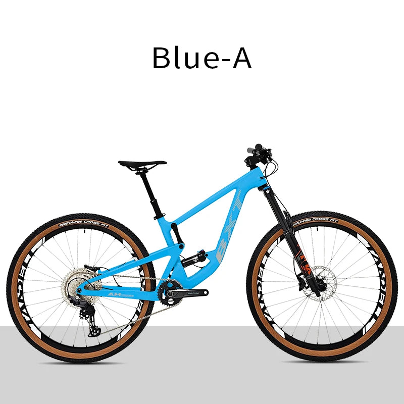 Bicicleta de montaña BXT de doble suspensión, cuadro de fibra de carbono, rodada 29, compatible con horquilla de 160mm de recorrido, eje Boost y tubo de sillín con suspensión