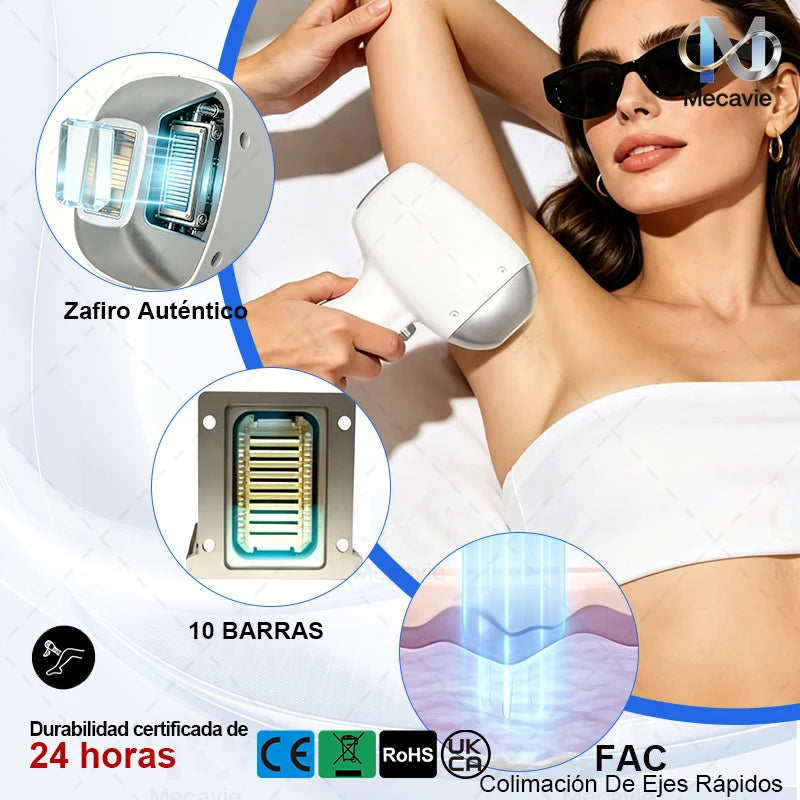 Máquina Láser de Diodo Profesional Soprano 2 en 1 de 5000W 755/808/830/940/1064nm para Depilación y Eliminación de Tatuajes con Sistema de Enfriamiento por Hielo