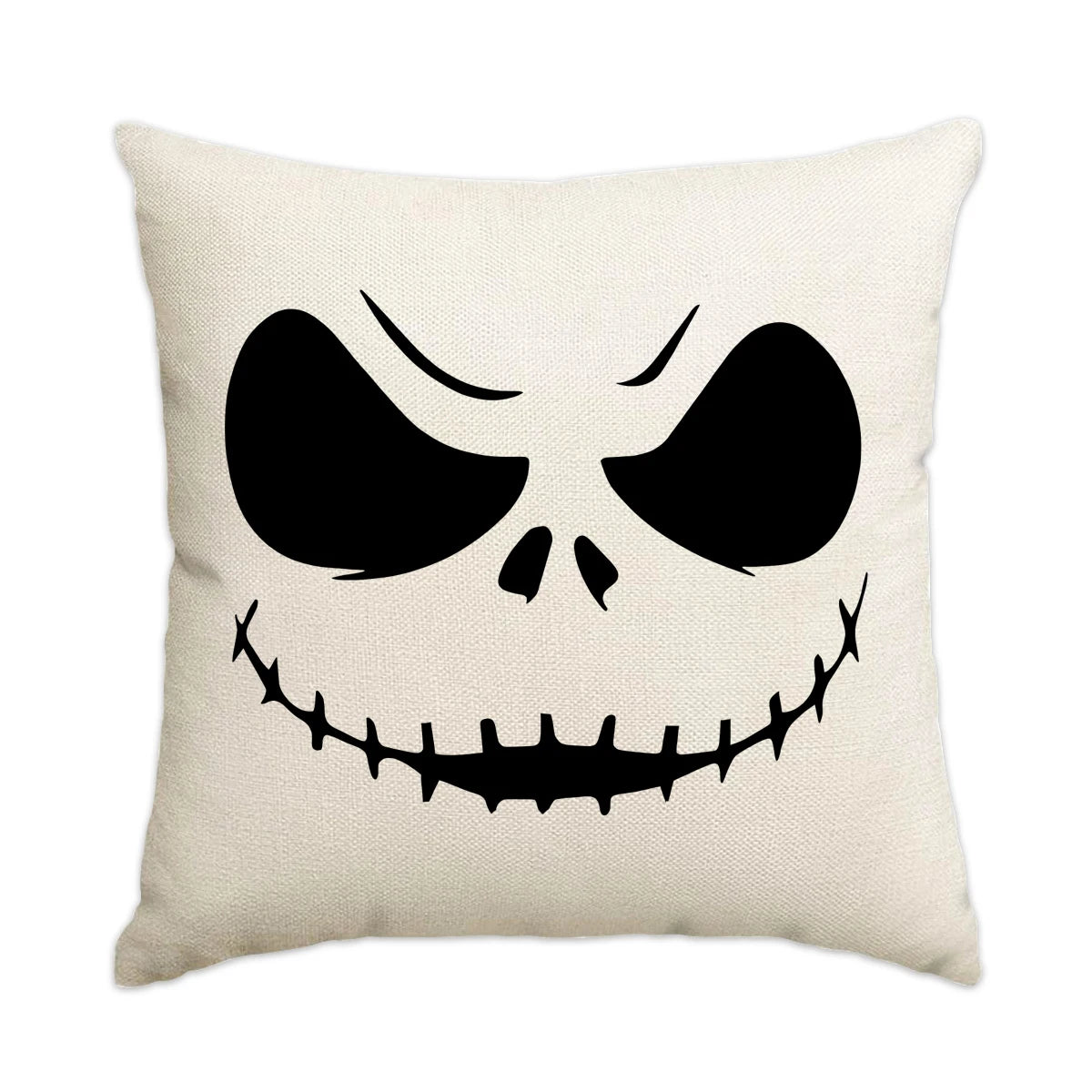 1 ud./4 Uds. Funda de almohada de Halloween, expresiones de terror de Halloween, decoración del hogar, funda de cojín para sofá y sala de estar
