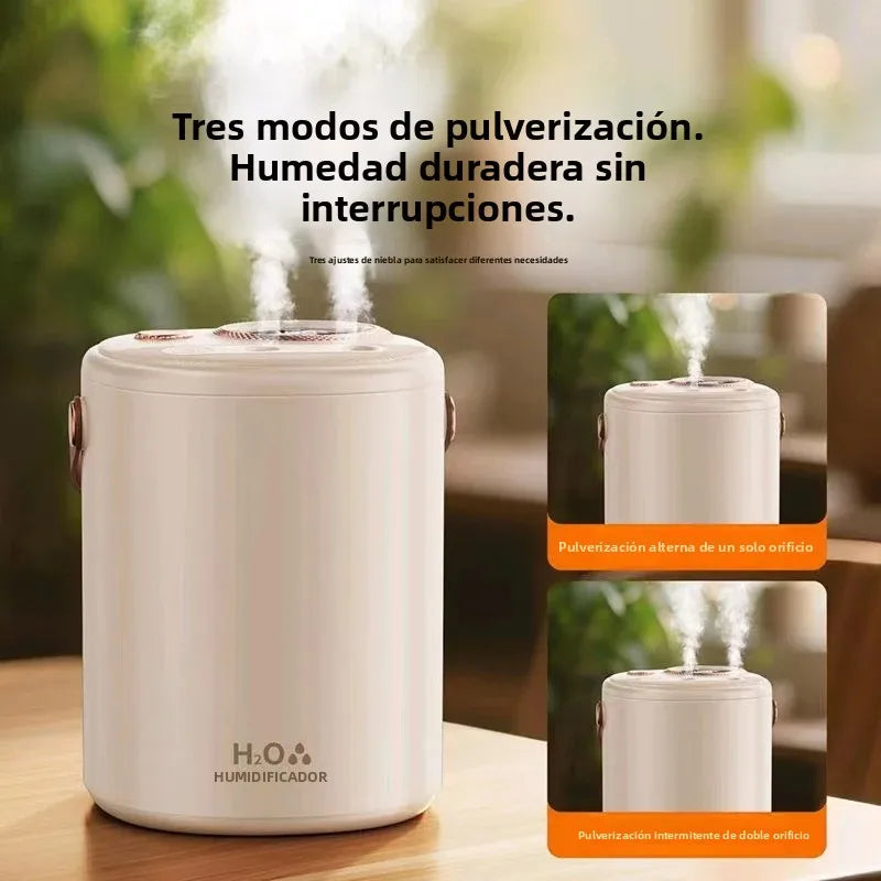 Nuevo humidificador de gran capacidad de 1L, humidificador USB de doble pulverización, silencioso, para dormitorio de bebé, humidificador purificador de aire para el hogar con luz LED