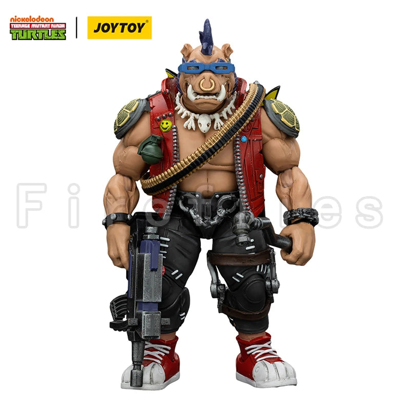 Figura de acción JOYTOY a escala 1/18 de las Tortugas Ninja, versión de reedición de Bebop y Rocksteady, modelo de juguete de anime