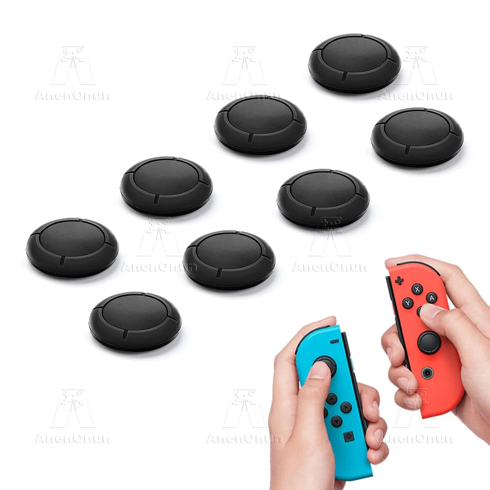 Funda de Repuesto para Joystick Joycon para Switch/Switch Lite/Switch OLED, Empuñadura Premium para el Pulgar, Cubierta Protectora de Silicona Antideslizante - Negro