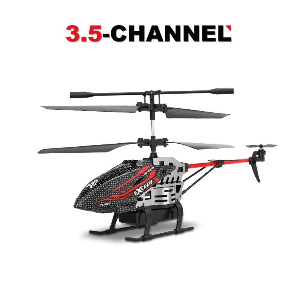 Helicóptero RC de Aleación ABS con 7 Luces LED de Colores, 3.5 Canales, Rojo/Verde, Avión de Control Remoto, Carga USB, Mini Avión RC Recargable