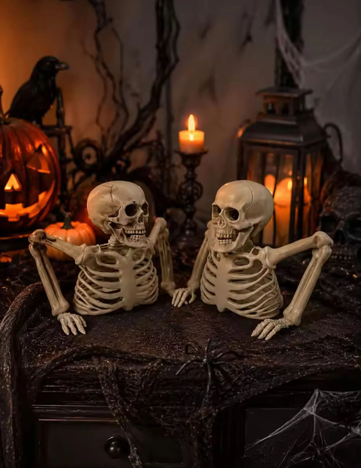 Fiesta de Halloween con Medio Esqueleto, Decoración de Escena Terrorífica, Decoración para Escape Room en Interiores y Exteriores, Temática de Terror.