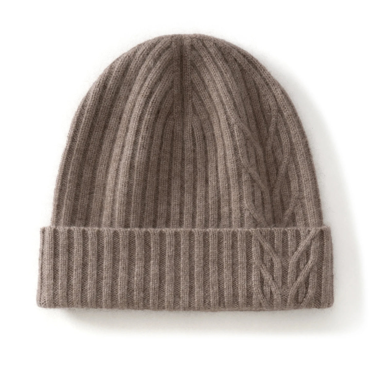 Gorros de Cachemira de calidad 100% para mujer, gorro de invierno para mantener el calor al aire libre, gorros de punto acanalados informales, gorros con calavera de Color sólido para mujer