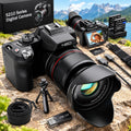 Cámara compacta para vlogs NBD 8K, cámara fotográfica de 64MP con zoom óptico de 16X, pantalla LCD giratoria de 2.8 pulgadas, zapata para accesorios.