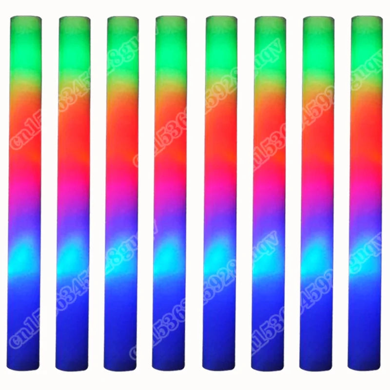 30 Uds. De barras luminosas de espuma con 3 modos, barra luminosa intermitente Led colorida que brilla en la oscuridad, suministros para fiestas para conciertos de Raves de boda