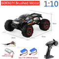 Coche de Carreras RC sin Escobillas de 80 KM/H, Aleación de Metal, Alcance de 200 M, Buggy de Carreras Todoterreno, Camión RC con Amortiguación, Vehículo RC