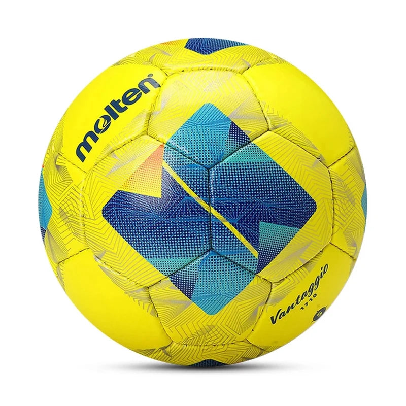Pelotas de fútbol fundidas, talla oficial 5, talla 4, PVC, resistente al desgaste, cosidas a mano, competición de fútbol al aire libre, partido de entrenamiento