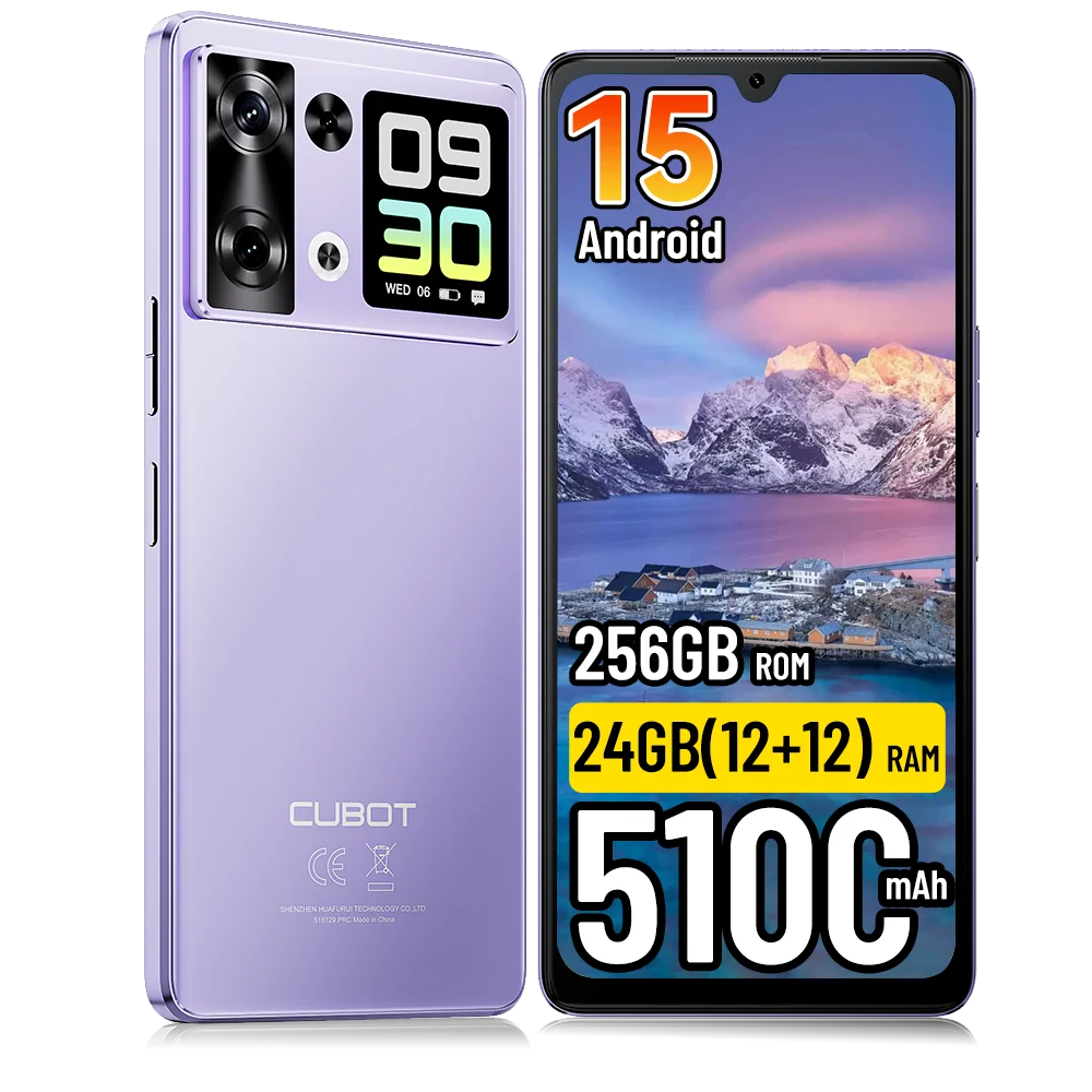 [Envío desde Polonia] Smartphone Cubot P90 5100mAh Android 15 24(12+12)GB + 256GB 6.88" 120Hz 64MP Teléfono móvil NFC Huella dactilar