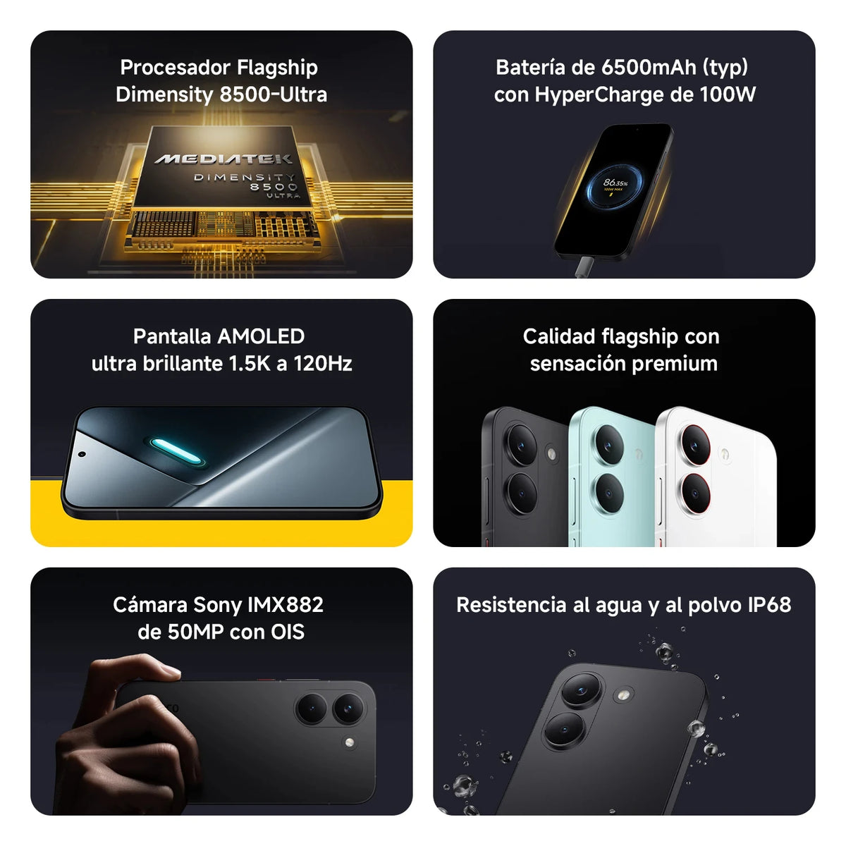 POCO X8 Pro 5G 8GB 256GB 12GB 512GB NFC Smartphone Dimensity 8500-Ultra 6500mAh Battery Sensor Sony IMX882 50MP