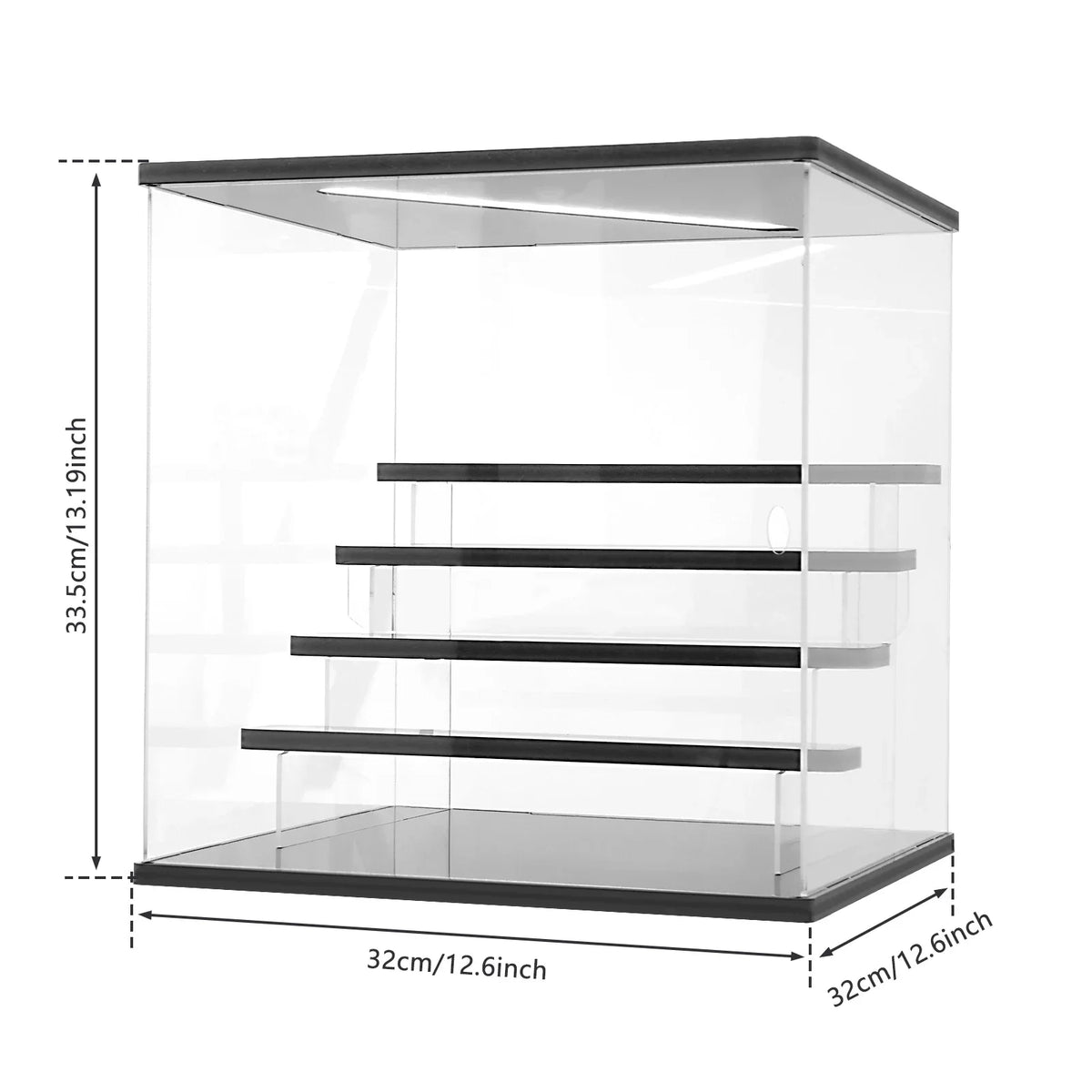 Vitrina expositora de acrílico de 3/5 niveles con luz LED para figuras, cajas sorpresa, organizador de juguetes, muñecos a prueba de polvo y figuras de acción