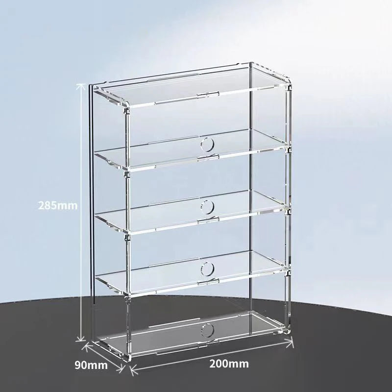 Vitrina de acrílico para modelos de coche, transparente, a prueba de polvo, para Hot Wheels, caja de almacenamiento multicapa, para modelos de coches de carreras a escala 1/64