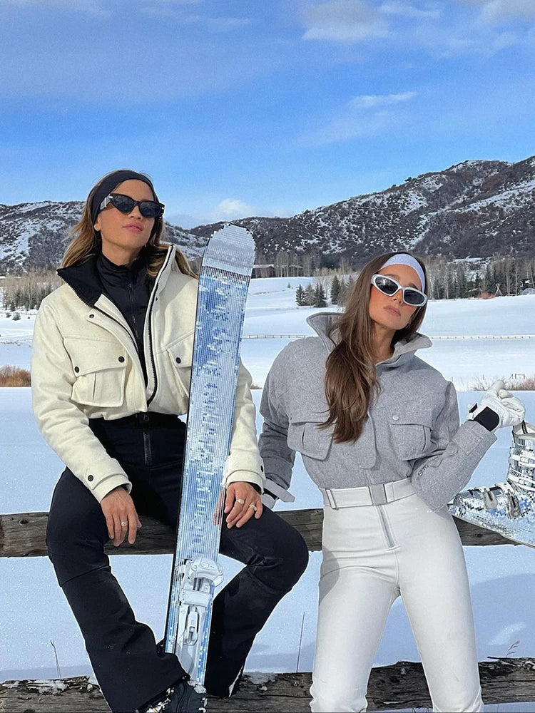 Traje de esquí de una pieza a cuadros para mujer, mono con cuello alto, resistente al viento, con cremallera y cinturón, mono ajustado para snowboard de invierno 2026, para actividades al aire libre