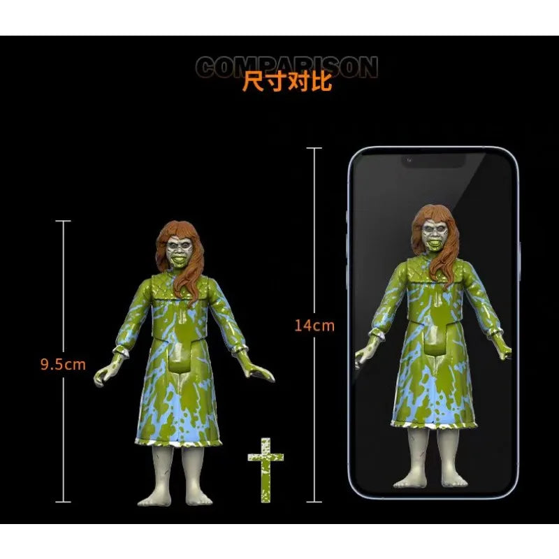 Figura de acción de la película de terror, modelo coleccionable de juguete de Halloween para niños, versión luminosa de Regan, inventario 7