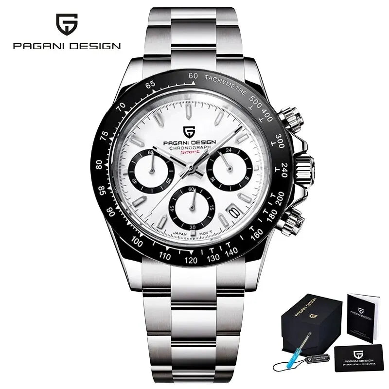 Reloj de hombre PAGANI DESIGN 2026 nuevo, dorado 1644, reloj de pulsera de cuarzo de lujo de marca superior para hombre, cronógrafo, resistente al agua