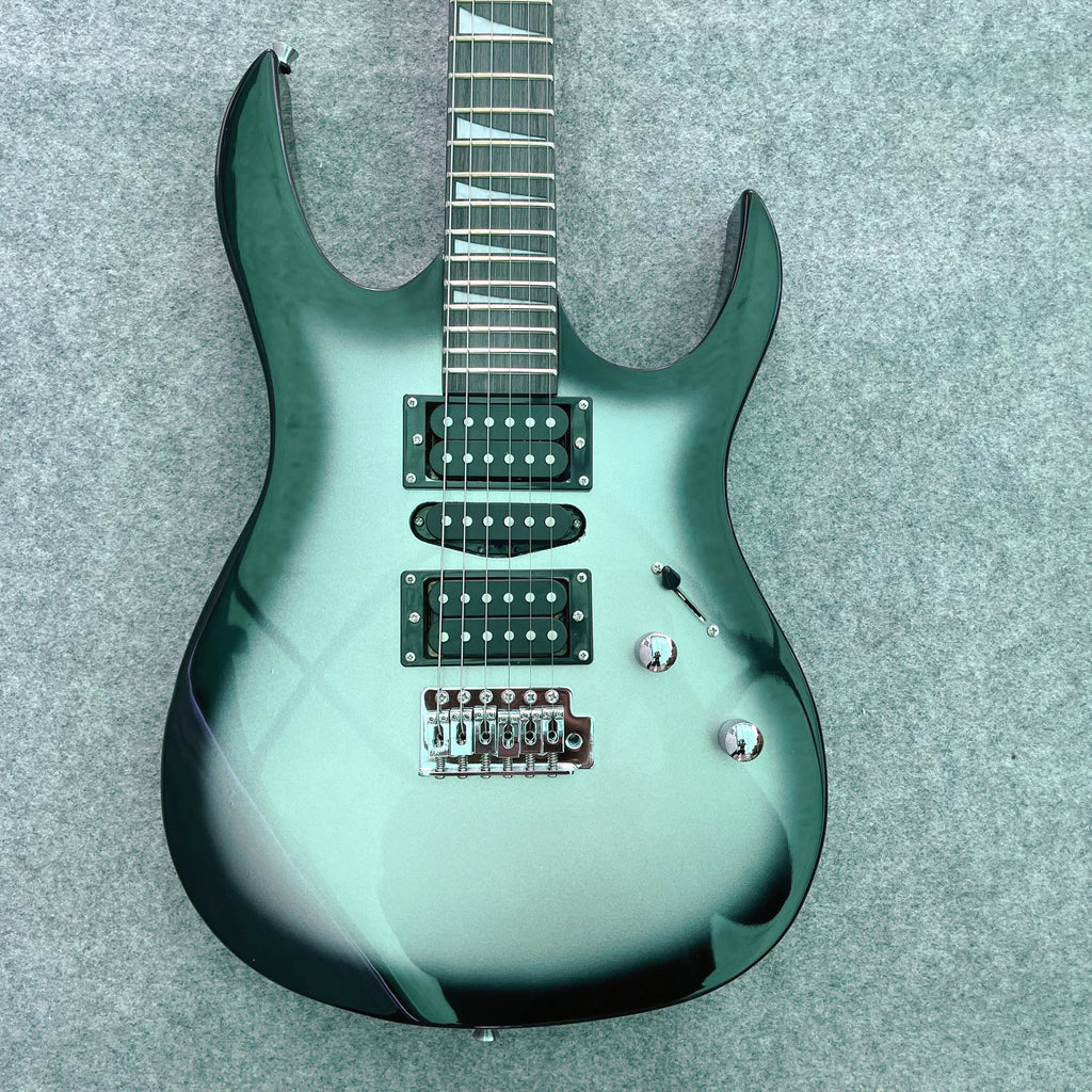 Estilo clásico 170 Guitarra eléctrica Círculo negro Guitarra plateada Práctica de rendimiento profesional