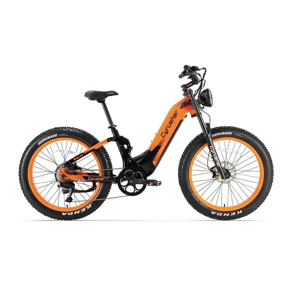 Cyrusher Trax 2.0 Electric Bike 250W Motor Shock Absorber Off-Road Fat Tire 26 Inch Tire 52V20Ah Battery