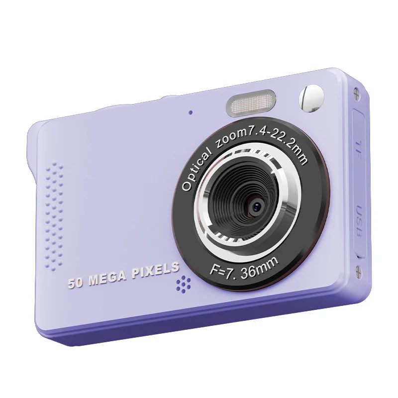 Cámara Digital 4K con Autoenfoque, Cámara para Vlogging HD de 50MP, Cámara para Estudiantes con Pantalla Grande de 2.8'', Videocámara, Cámara para Selfies para Niños y Adultos