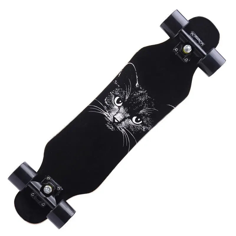 Patineta de 80 cm con cuatro ruedas, tabla de baile, para adultos, para calle, profesional, para principiantes, freestyle, patineta de doble kick.