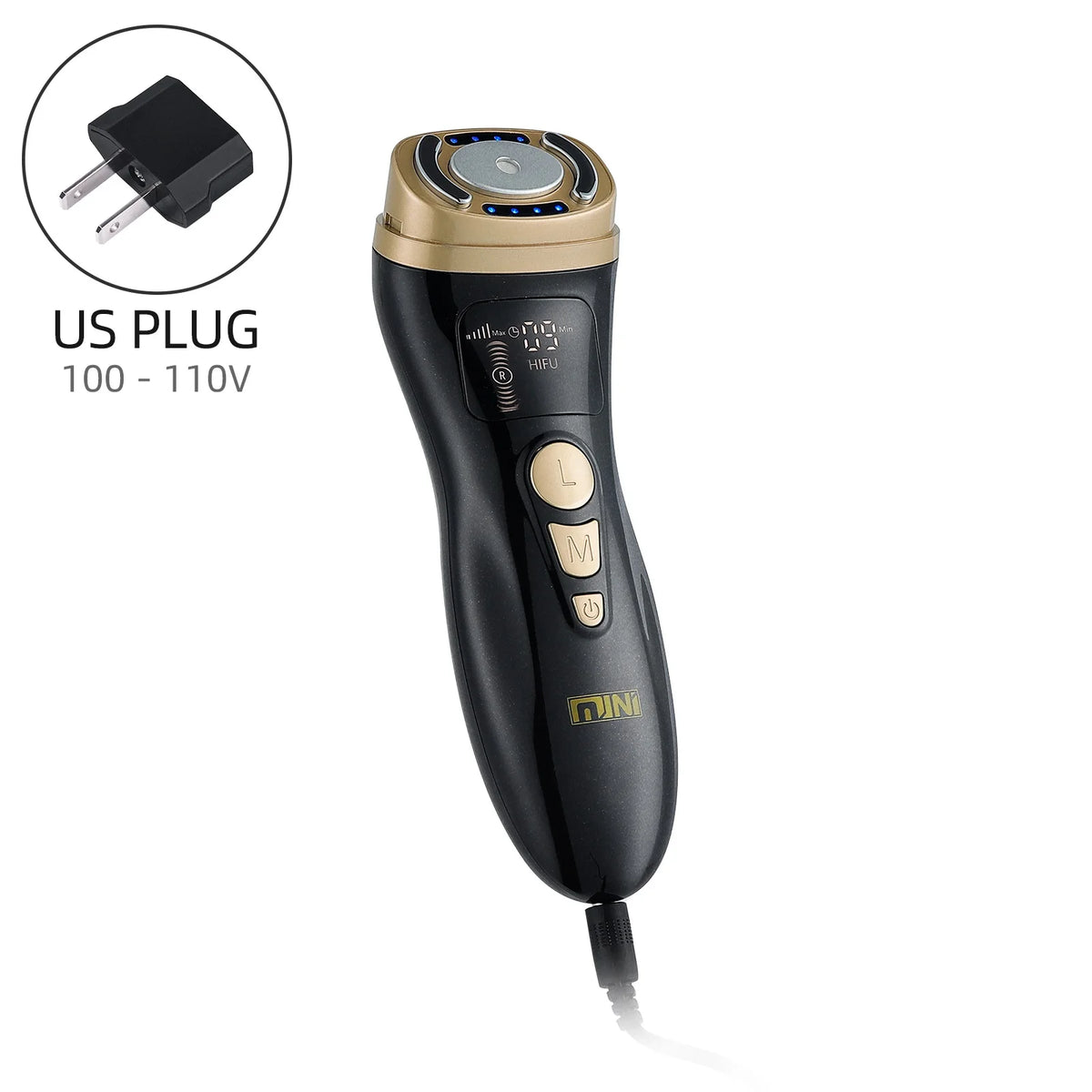 Mini máquina HIFU ultrasónica RF EMS HIFU, dispositivo de estiramiento de la piel para estiramiento Facial, barbilla, cuello, ojos, masajeador antiarrugas para uso doméstico