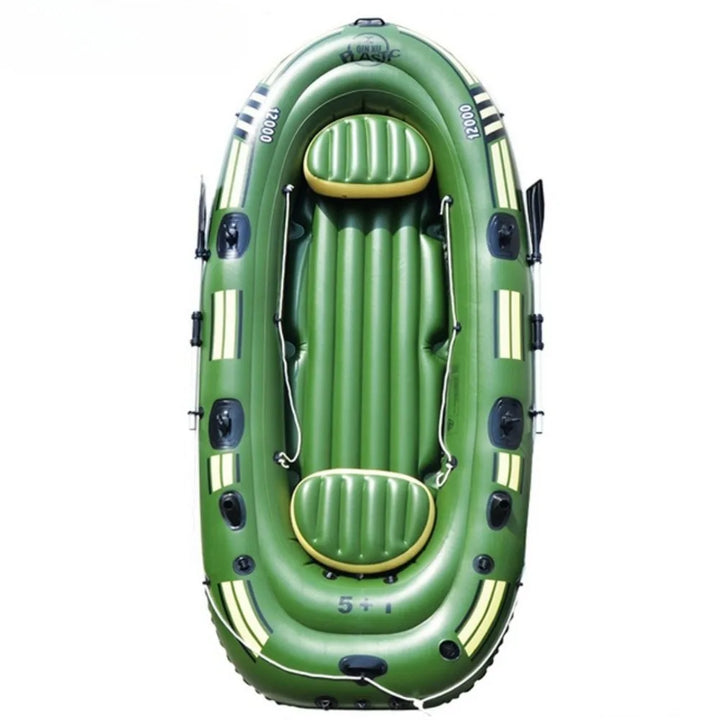 Kayak Inflable Reforzado para 2-3 Personas, Bote de Pesca para Exteriores, Resistente a la Abrasión y a los Arañazos, Estable y Seguro para Ríos y Lagos