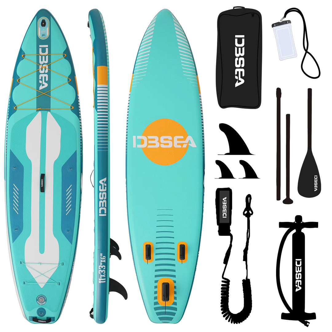 Kit completo de SUP inflable todo en uno, tabla de surf portátil de 11&