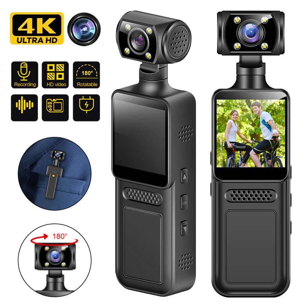 Nuevo 4K con Wifi Hotspot Mini cámara grabadora de vídeo Digital portátil cámara corporal visión nocturna DVR videocámara en miniatura 2025