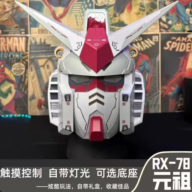 Vol.1 Casco RX-78-02 Cyberpunk 1:1, Máscara de Robot Mecánico con Luz y Control Táctil, Disfraz de Cosplay, Juguete de Halloween para Niños, Regalo