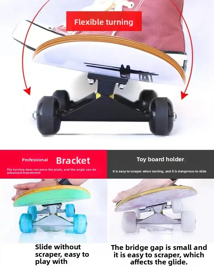 Venta al por mayor de fábrica: Set de patineta de 31 * 8 pulgadas, 7 niveles, de madera de arce, con doble curvatura, personalizable, para adultos y adolescentes.