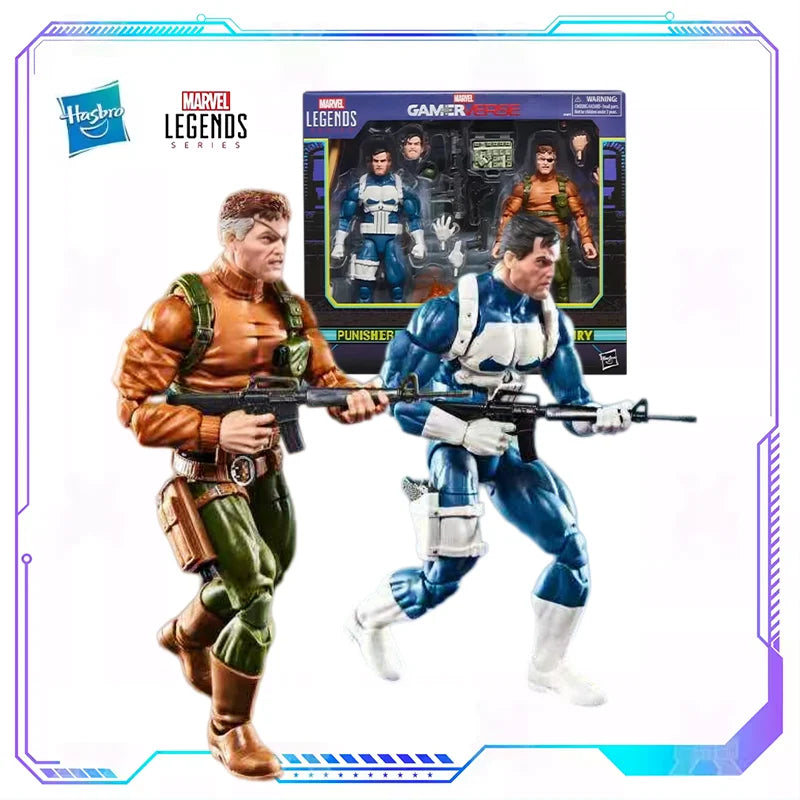 Figura de Acción Articulada de Hasbro Marvel Legends Gameverse, Punisher y Nick Fury, Modelo de Anime, Juguete Coleccionable, Regalo