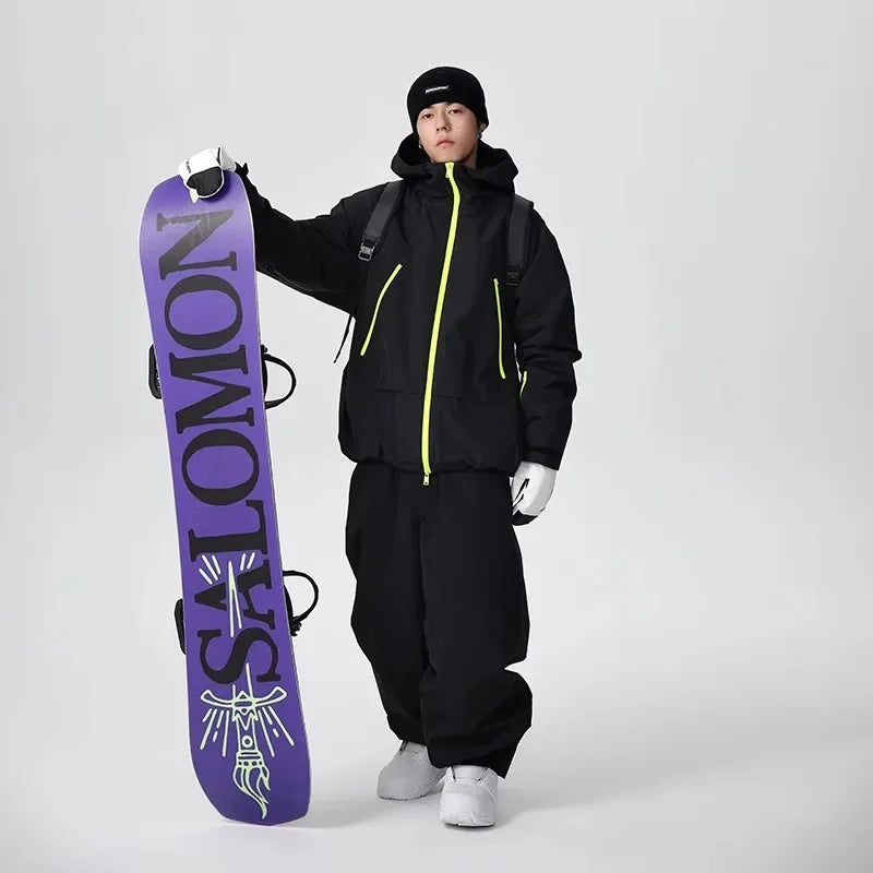 2025 monos sueltos para hombre, novedad de invierno, ropa deportiva para exteriores, conjunto de Snowboard transpirable térmico a prueba de viento, traje de esquí cálido para mujer para adultos
