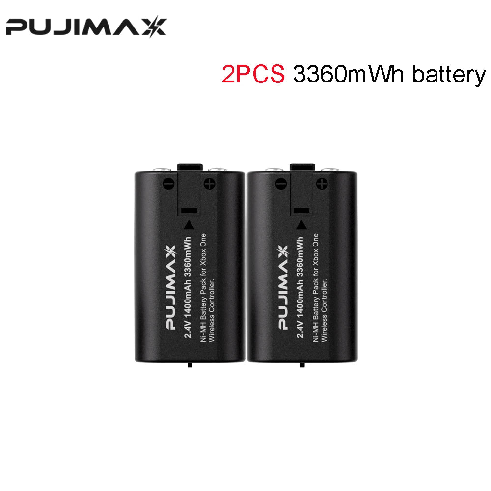 Paquete de baterías recargables PUJIMAX 3360mWh Ni-MH para XBOX Serie S/X y XBOX ONE S/X/Elite con cargador + cable de carga