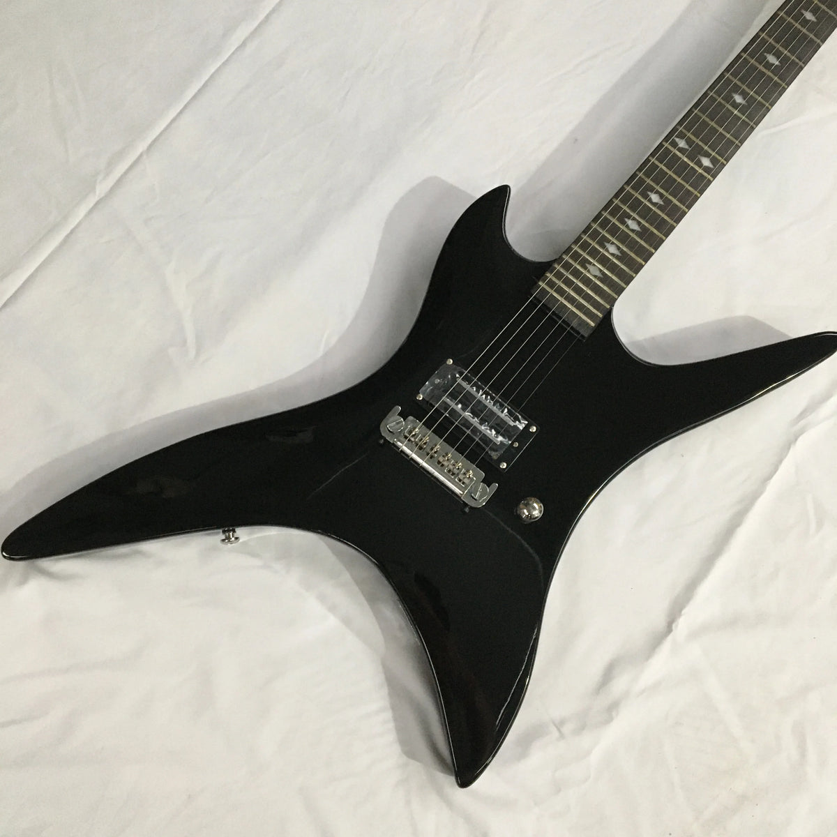 Guitarra eléctrica modelo BC, herrajes cromados, puente fijo, diapasón de palisandro, envío rápido