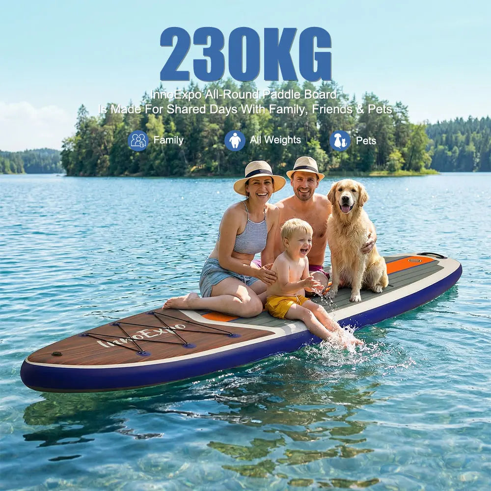 InnoExpo Tabla de Paddle Surf Inflable de 350*89*15cm, Tabla de Surf SUP Antideslizante para Deportes Acuáticos, Tabla de Paddleboard ISUP