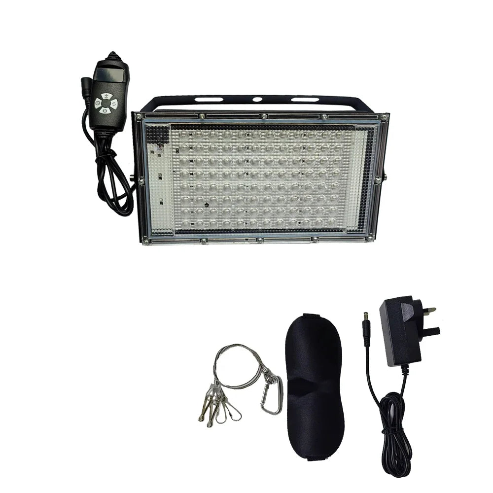 Lámpara de Bronceado para el Hogar, 460nm y 480nm de Longitud de Onda, 48 Lámparas de Luz Azul, 5 Niveles de Brillo, para Bronceado UV y Cuidado de la Piel