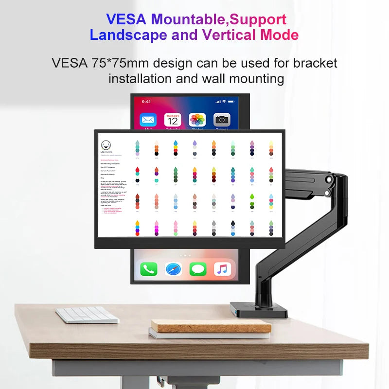 Monitor Portátil Táctil LANLIPU de 14/15.6/16 Pulgadas 1920*1200 para Teléfono Celular, Laptop, Xbox, PS4/5, Switch, Pantalla de Extensión para Computadora
