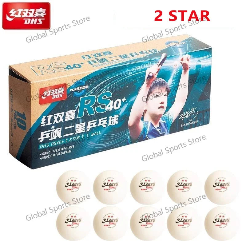Pelotas de Tenis de Mesa DHS Originales, 6/10 Piezas/Caja, Nuevo Material RS40+, Pelota de Ping Pong 2025WTT, Pelotas de Tenis de Mesa de Competición, Pelotas DHS