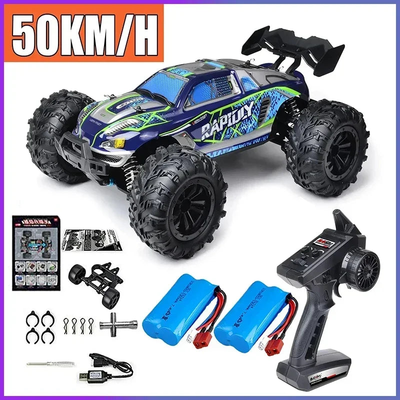 Coche teledirigido SCY16101 16102 de alta velocidad 70 km/h, coche teledirigido con tracción a las cuatro ruedas para niños, motor sin escobillas con LED