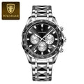 Reloj de lujo para hombre POEDAGAR, resistente al agua, luminoso, de acero inoxidable, cronógrafo, con fecha, reloj de cuarzo de negocios para hombre