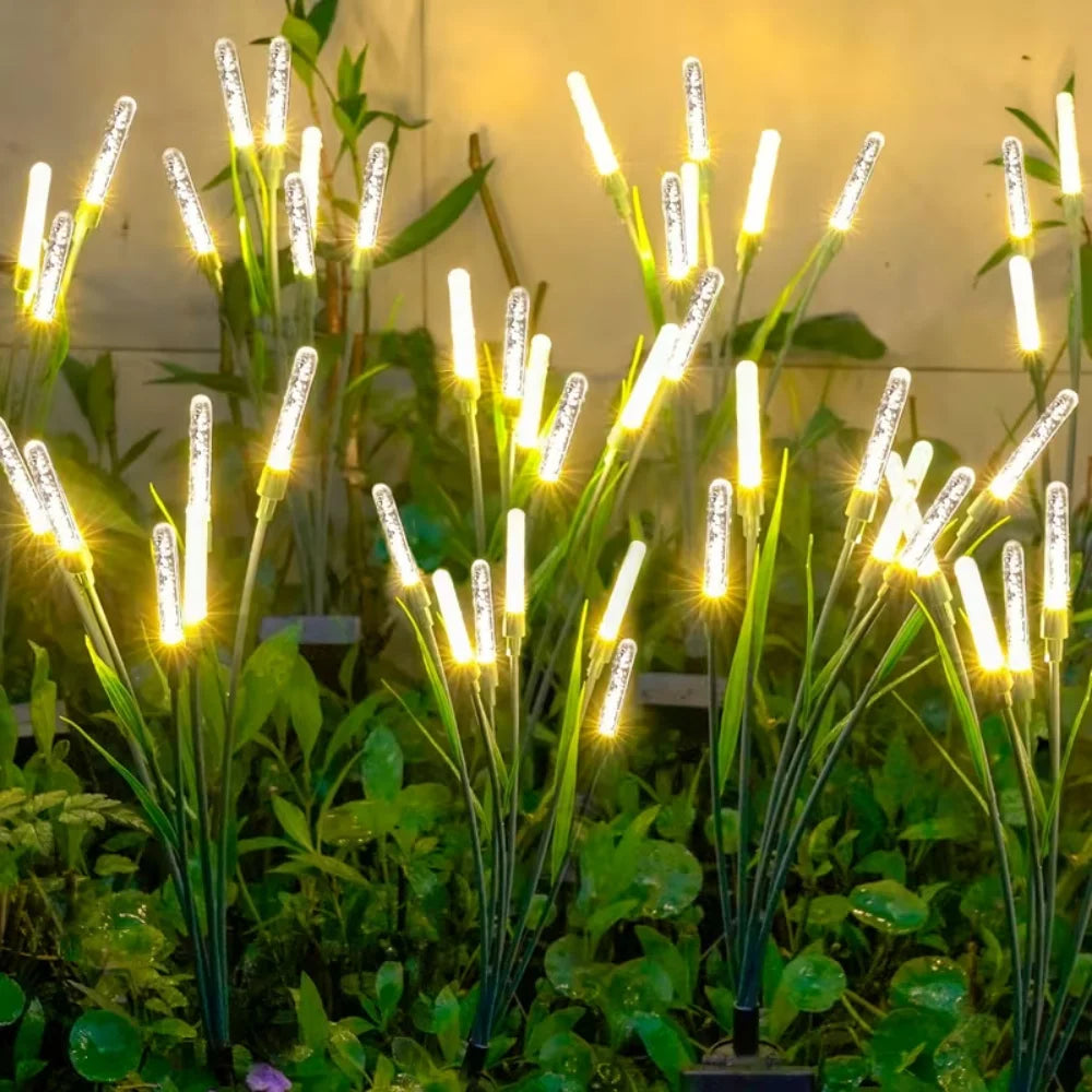 1/2/4PCS Outdoor Solar Reed Lights Waterproof Bubble Stake Lights For Garden Pathway Courtyard Decor