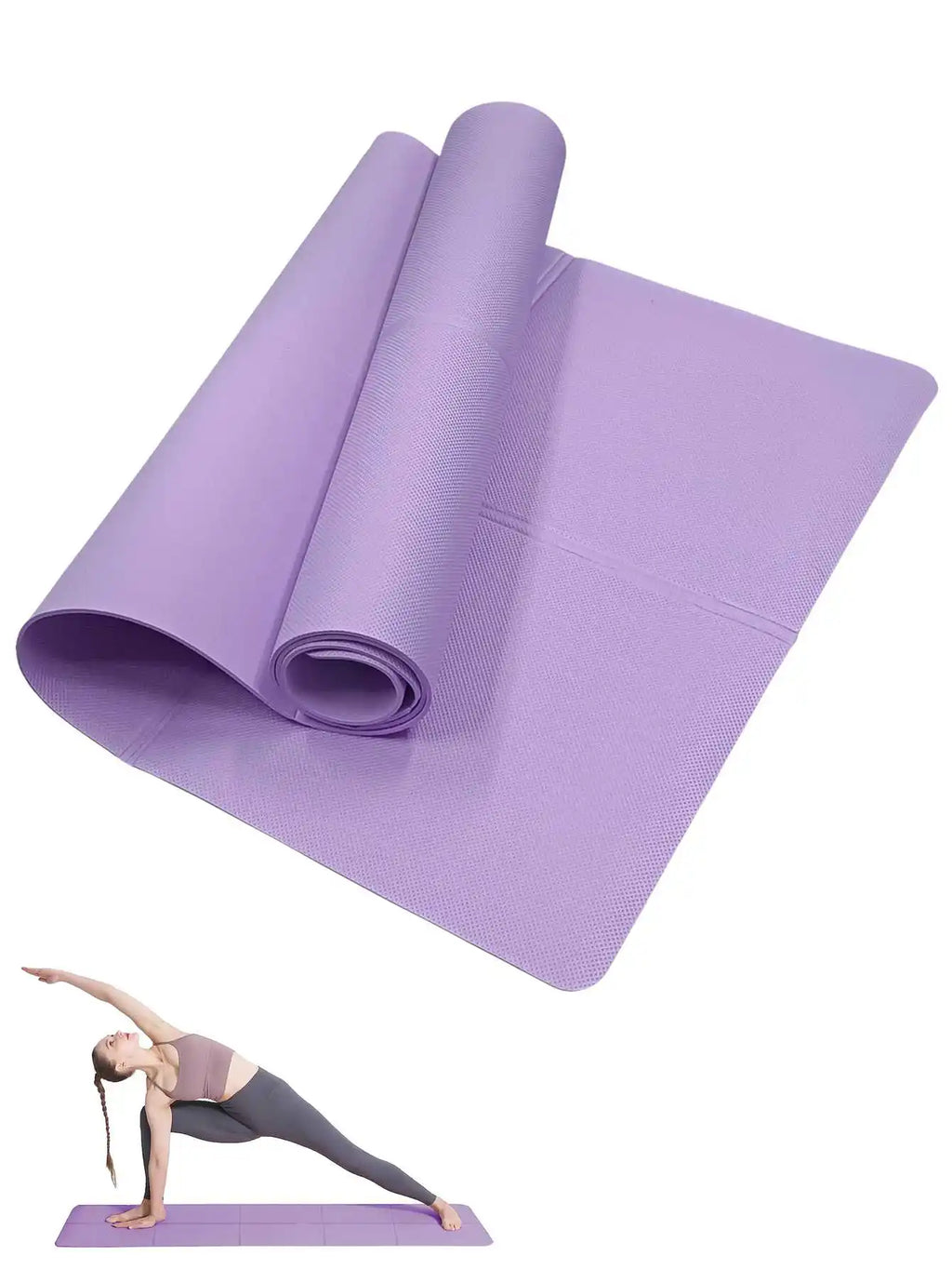 Estera de Yoga para Pilates, estera de Fitness de 3/4/6mm de espesor, cojín antideslizante para Yoga, almohadilla para ejercicio físico de viaje para mujeres, gimnasio en casa, entrenamiento en el suelo