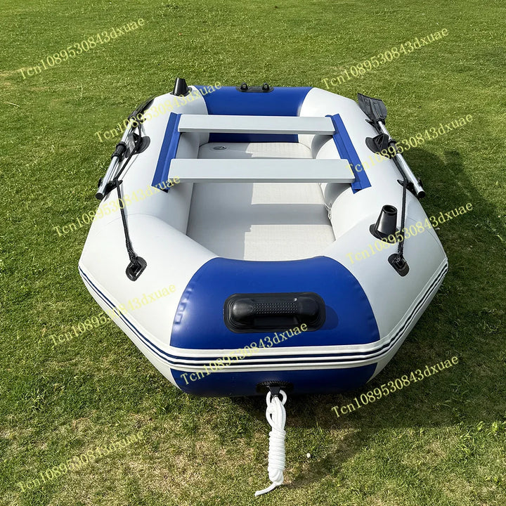 Kayak de Pesca Inflable de PVC para 3 Personas, 230 cm, Resistente al Desgaste, Canoa con Piso Inflable y Todos los Accesorios