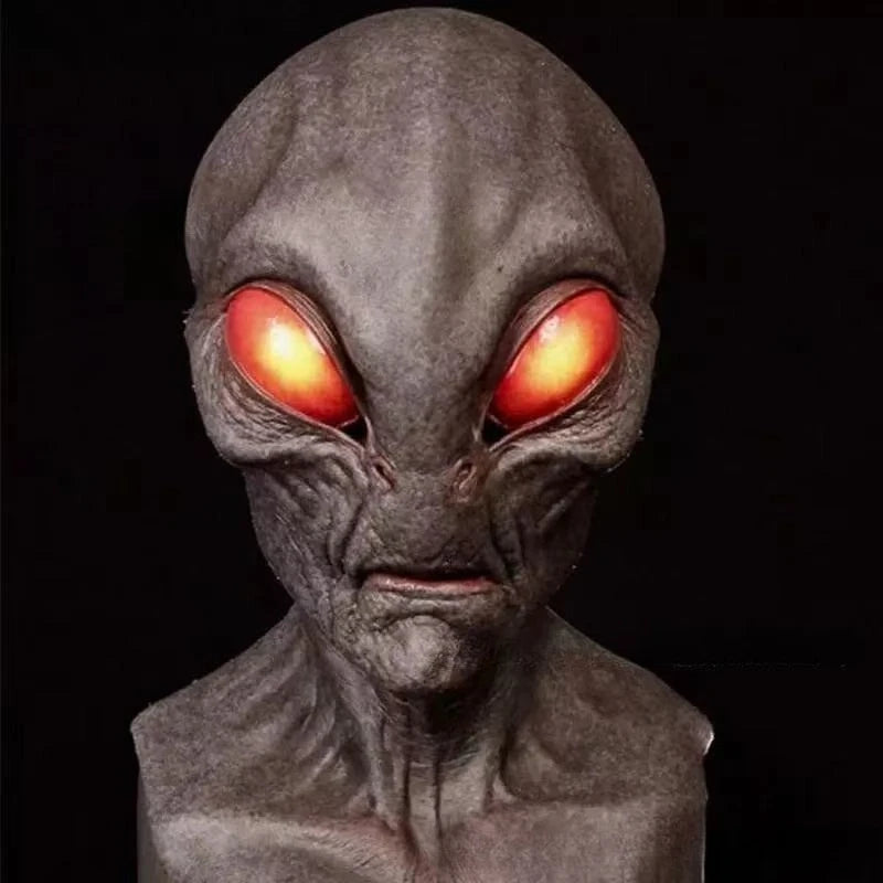 Máscara de miedo de alienígena de Halloween, máscara supersuave de alienígena Horrible, máscara de terror, fiesta espeluznante, divertido accesorio de Cosplay, máscaras, accesorios de decoración