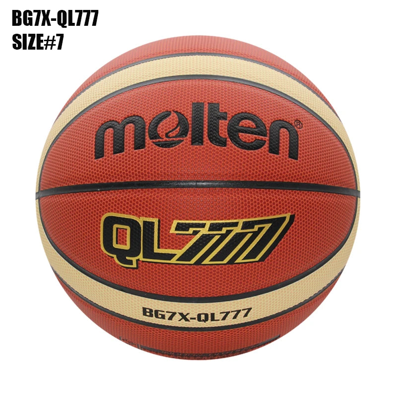 Balones de Baloncesto Originales Molten 2027, Tamaño 7/6/5, Material PU, para Juegos en Interiores y Exteriores, Entrenamiento, Hombres y Mujeres, Baloncesto